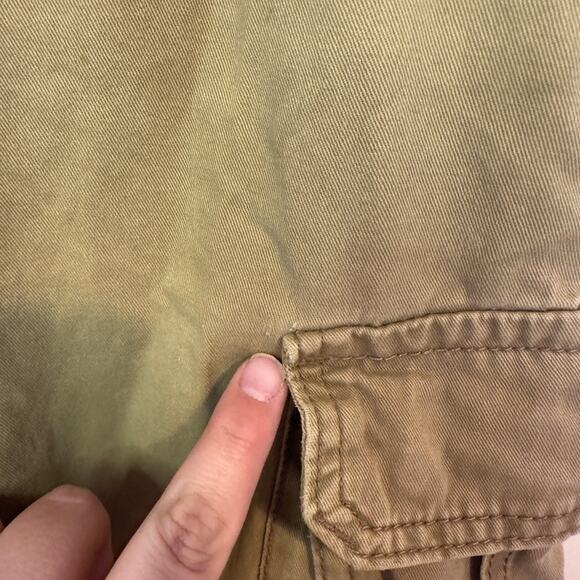 Aeropostale Mens Tan Cargo Shorts Size 34 Pockets Drawstring Utility Casual - Picture 6 of 13